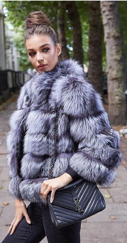 Lux Real Silver Fox Fur Waistcoat