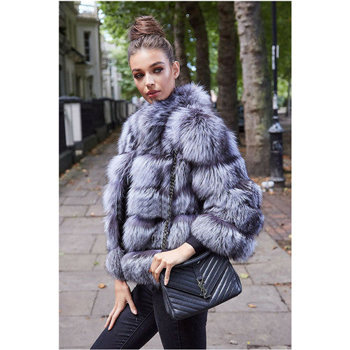Lux Real Silver Fox Fur Waistcoat