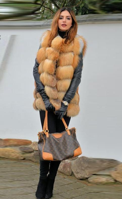 Real Gold Fox Fur Vest