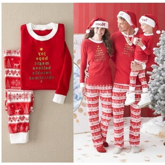 Print Christmas Family Matching Pajamas Sets
