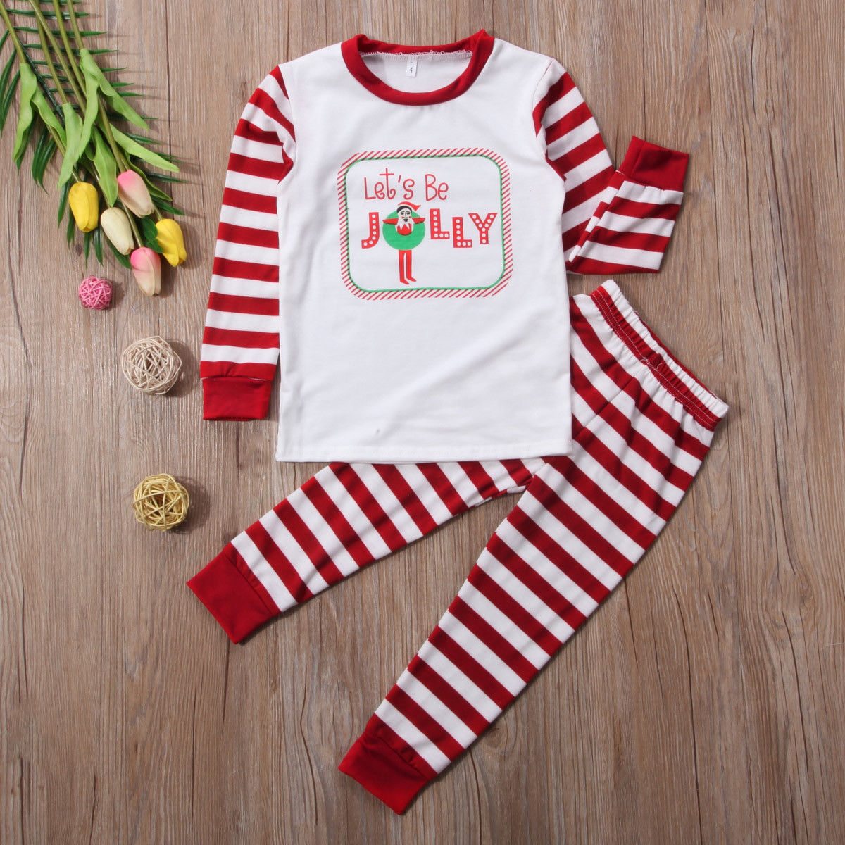 Lets Be Jolly Family Matching Christmas Pajamas Set