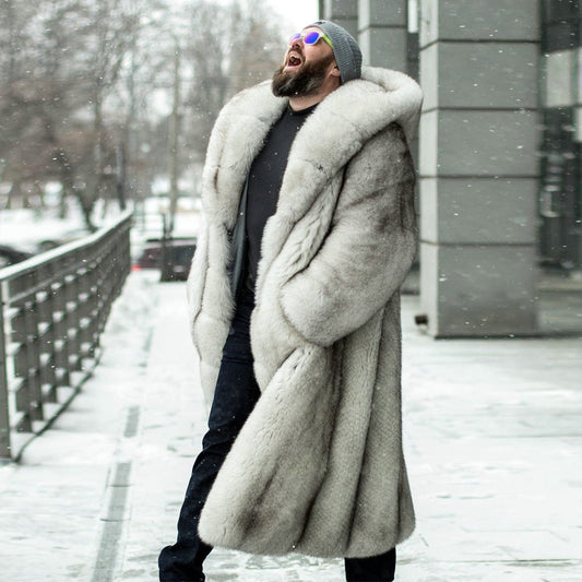 Genuine Fox Fur Big Hood X-Long Coats