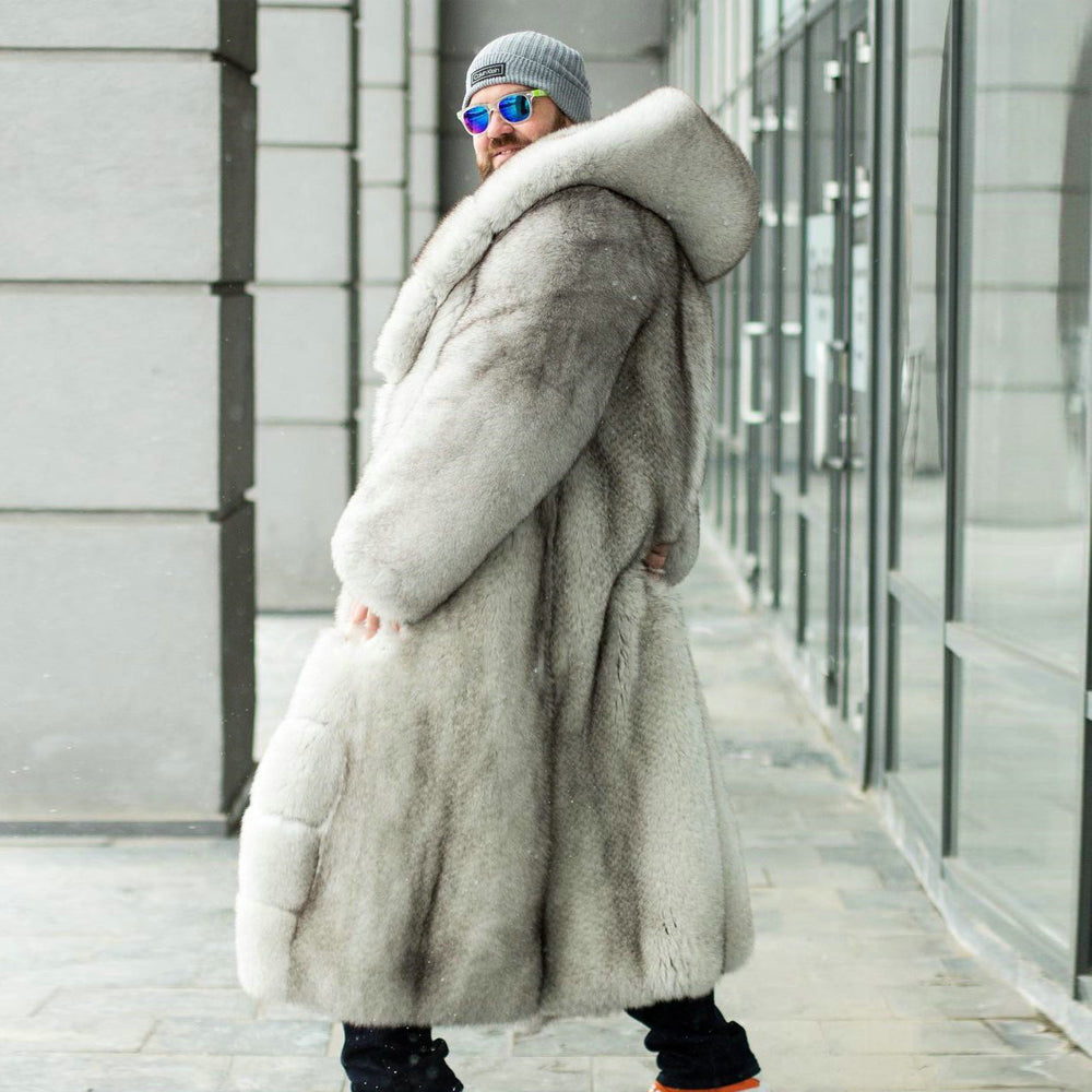 Genuine Fox Fur Big Hood X-Long Coats