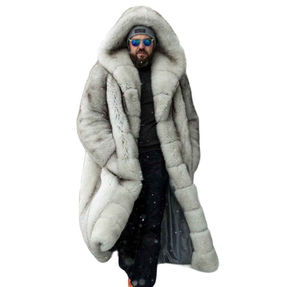 Genuine Fox Fur Big Hood X-Long Coats