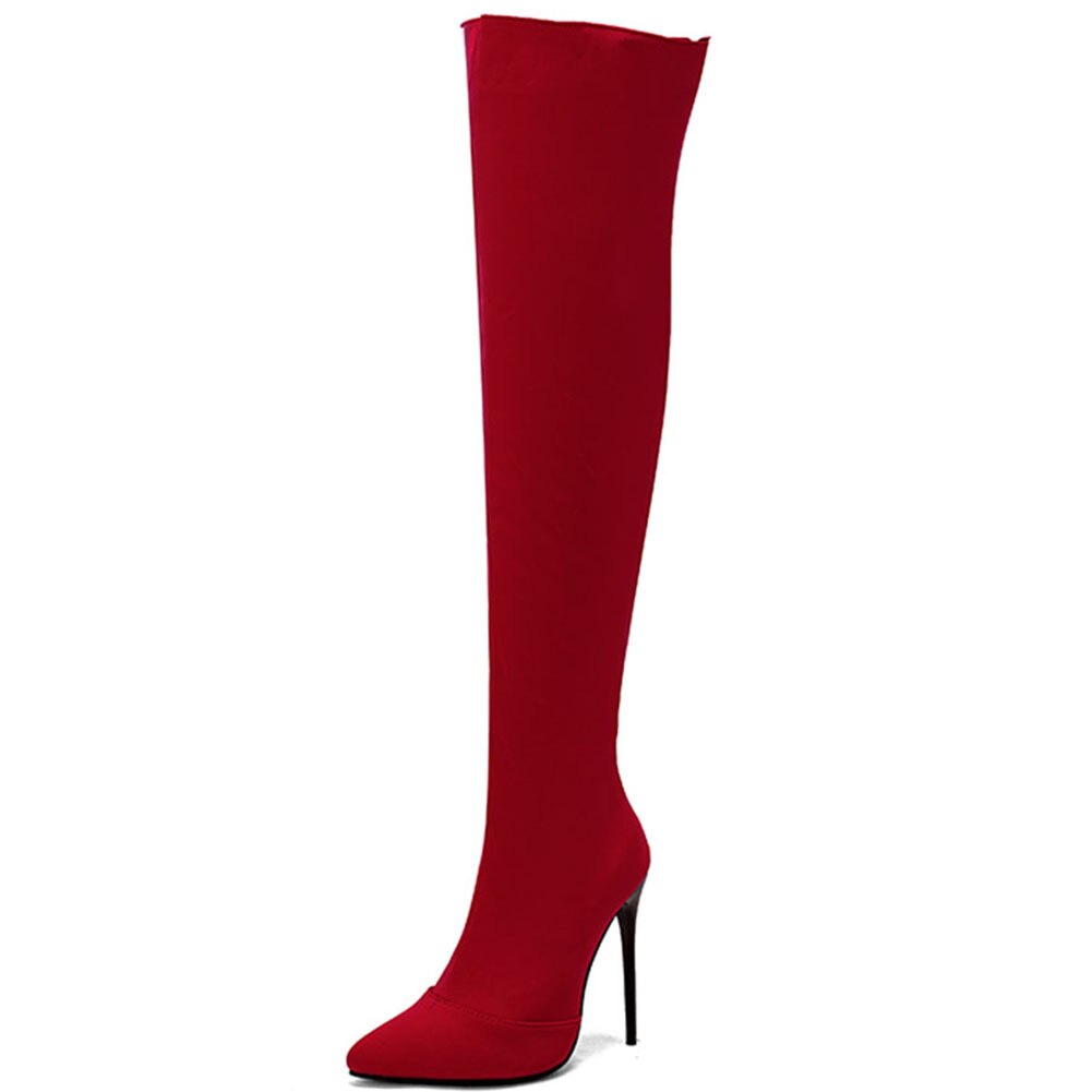 Pu Leather Over-the-knee High Heel Boots