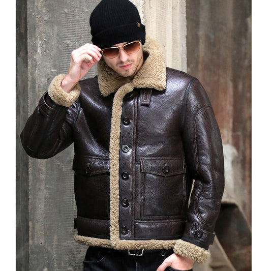 Genuine Leather Full Pelt Shearling Fur Coats