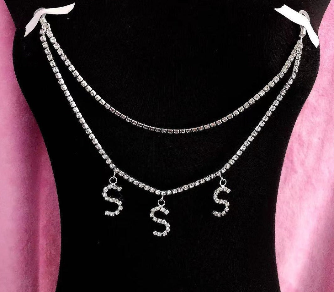Dollar Sign Double Nipple Body Chains