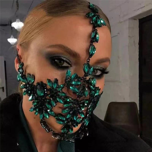 Handmade Rhinestone Crystal Masks