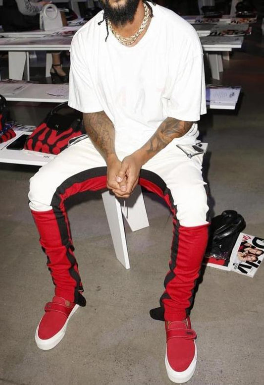 Block Striped Drawstring Sweatpants (Multi-Colors)