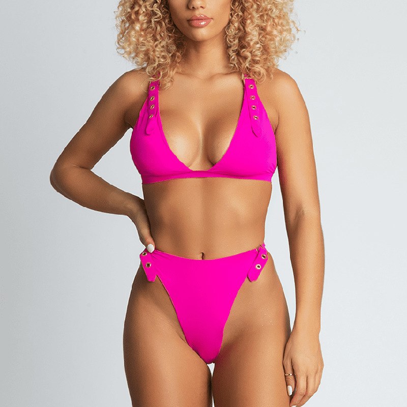 Buckle Strap Brazilian Bikini Sets