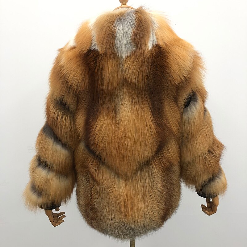 Cropped & Long Big Collar Red Fur Coats