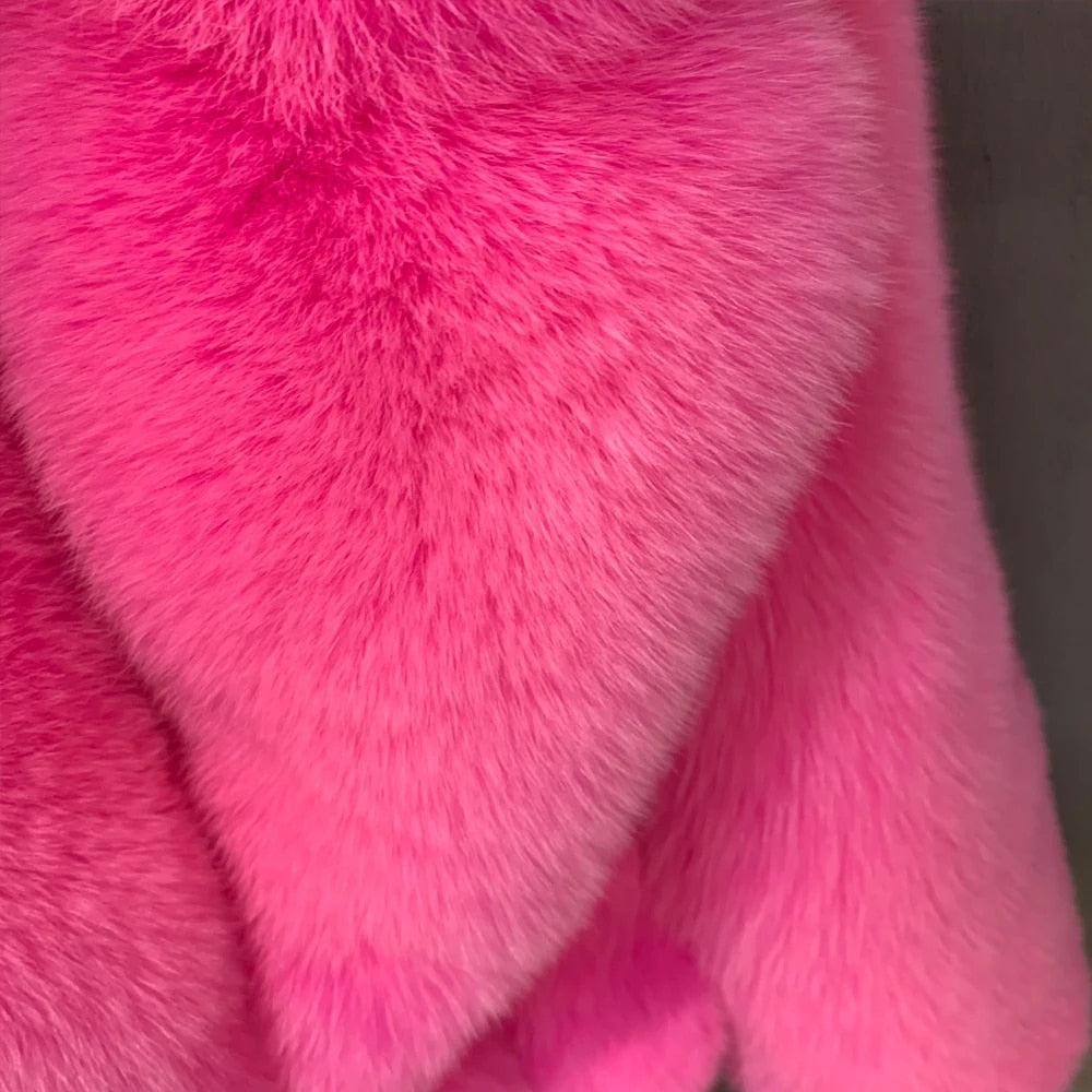 Big Collar Natural Real Fox Fur Coats