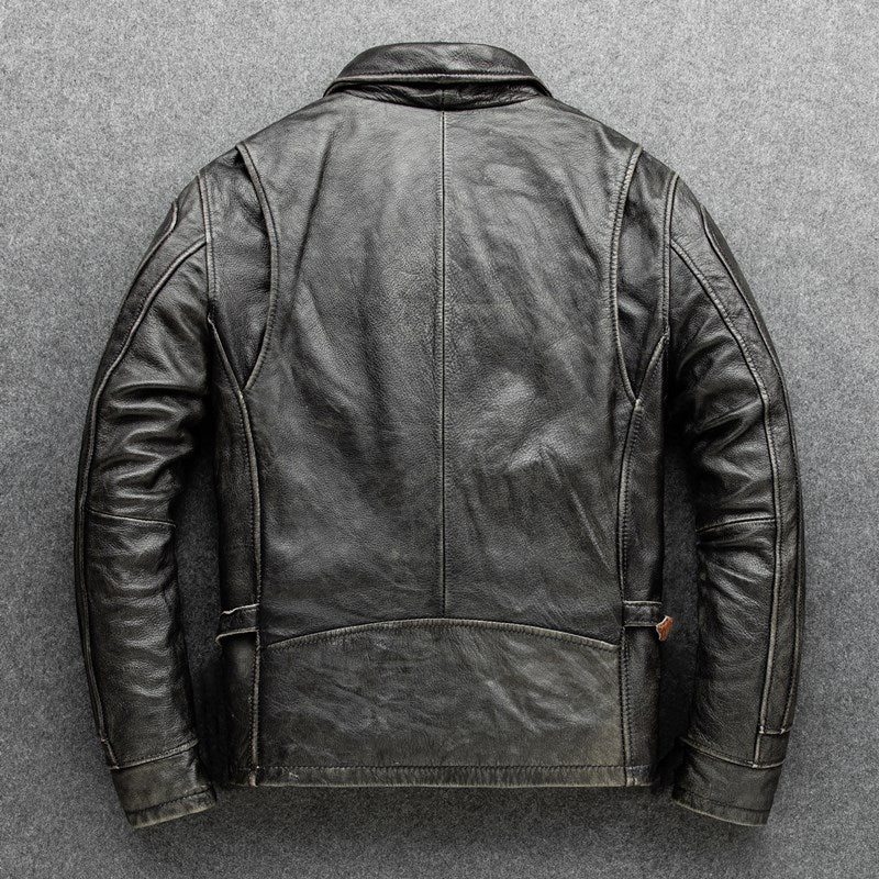 Genuine Leather Vintage Style Zipper Jackets
