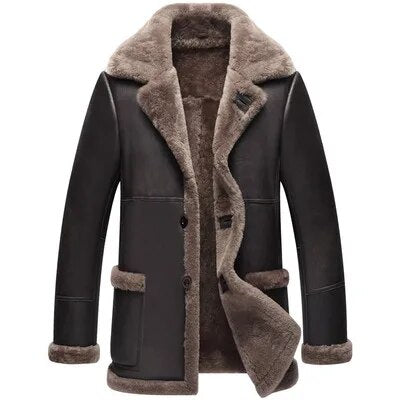 Genuine Leather Real Shearling Fur Coats