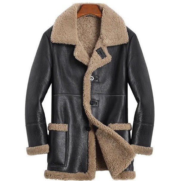 Genuine Leather Real Shearling Fur Coats