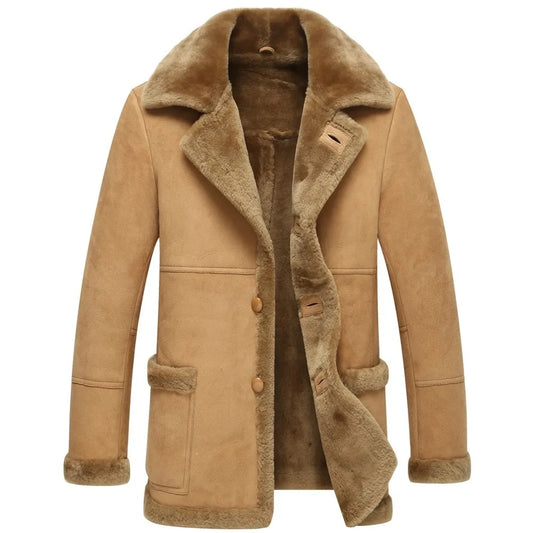 Genuine Leather Real Shearling Fur Coats