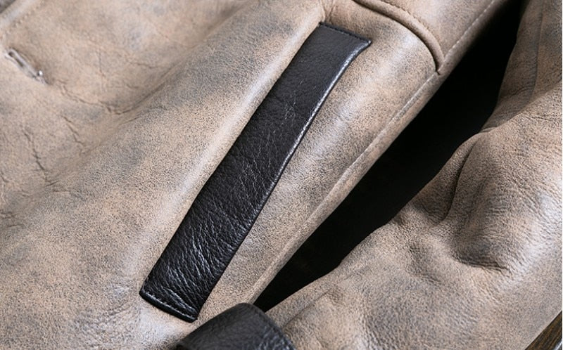 Genuine Leather Real Shearling Fur Hooded Long Coats