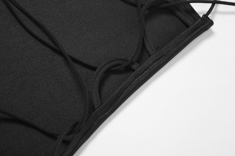 Black Bandage Backless Mini Dress