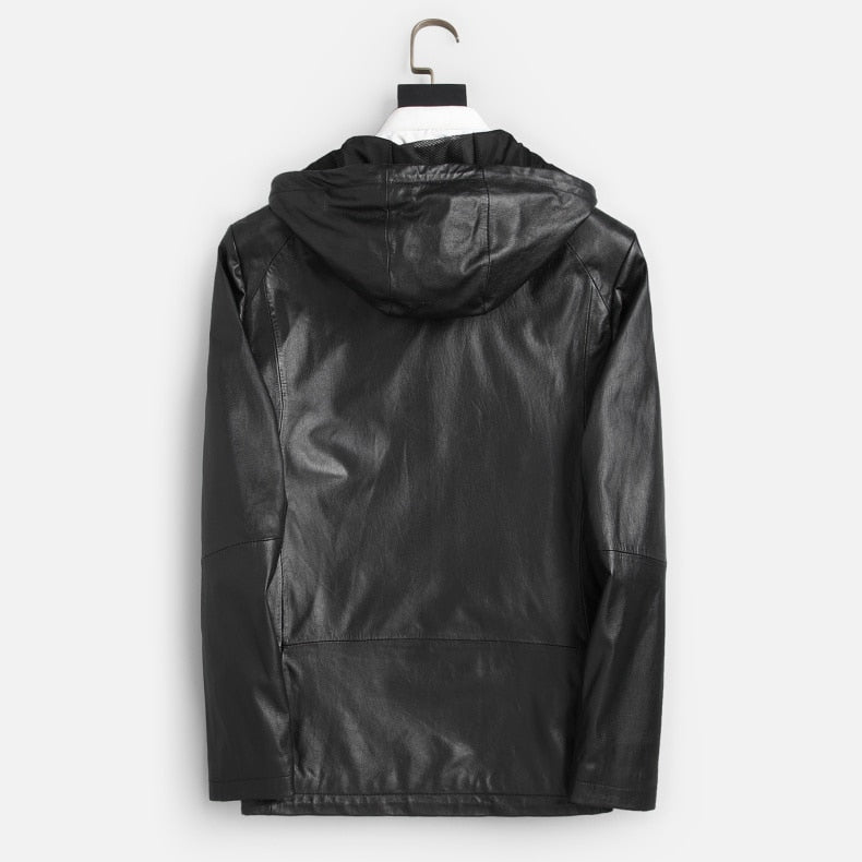 Genuine Leather Classic Hooded Jackets
