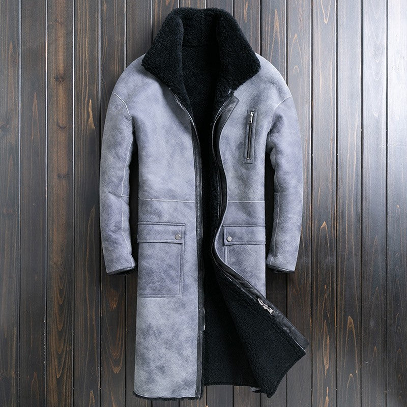 Genuine Leather Reversible Real Shearling Overcoat