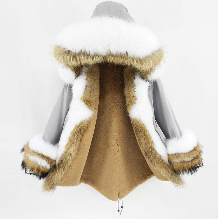 Real Fox Fur Big Collar Cuffs Parka Coats (Multi-Styles/Colors)