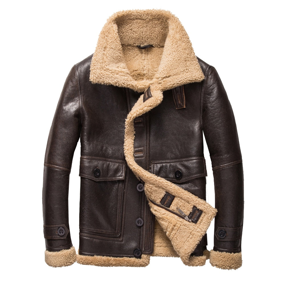 Genuine Leather Full Pelt Shearling Fur Coats