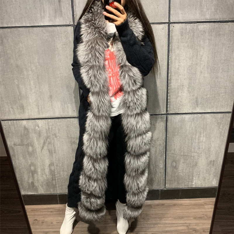 Real Fur Cardigan X-long Sweaters