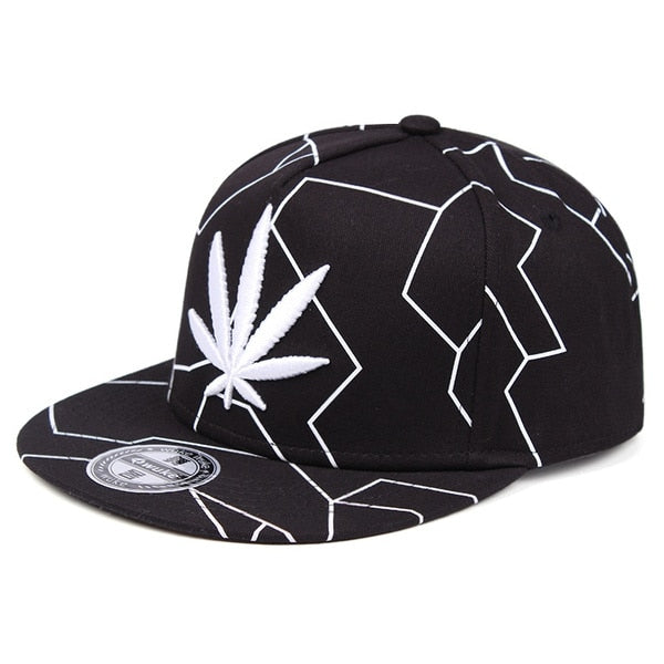 Cannabis Weed Leaf Snapback Hats