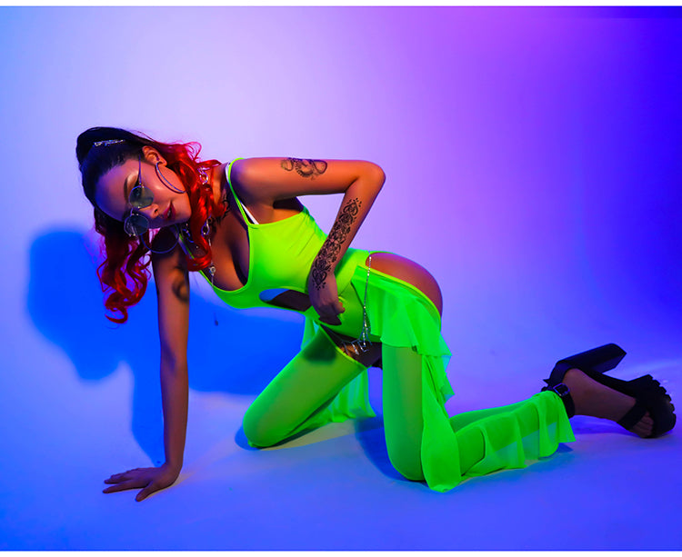 Neon Green Dance Jumpsuit