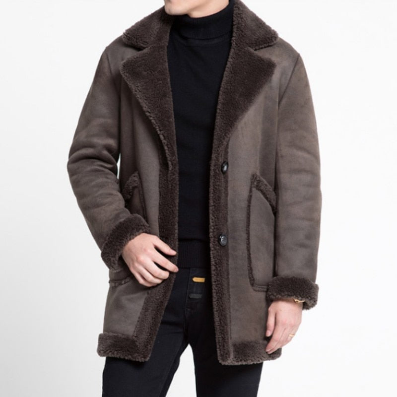 Reversible Shearling Long Coats (2 Styles)