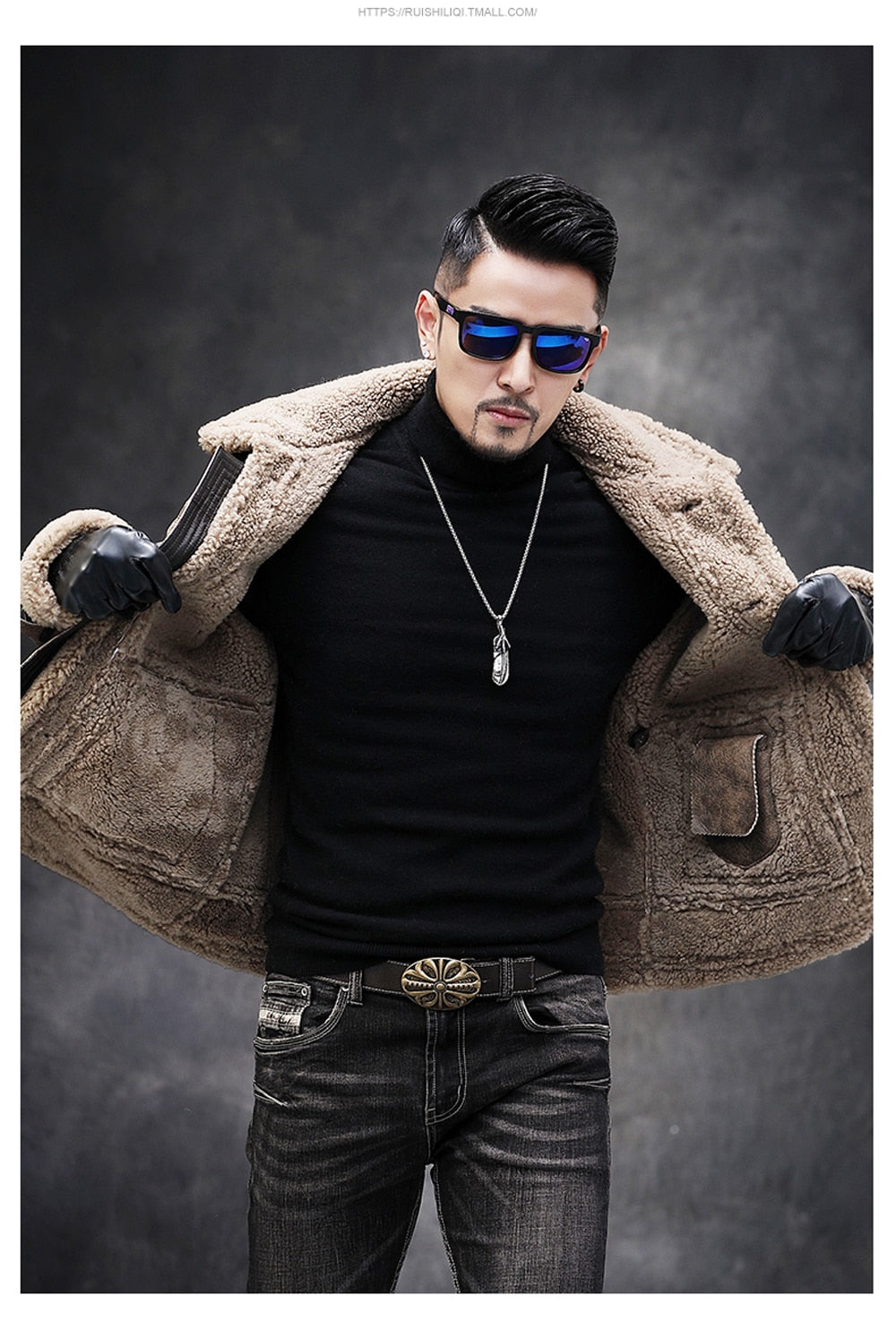 Genuine Leather Full Pelt Shearling Fur Coats