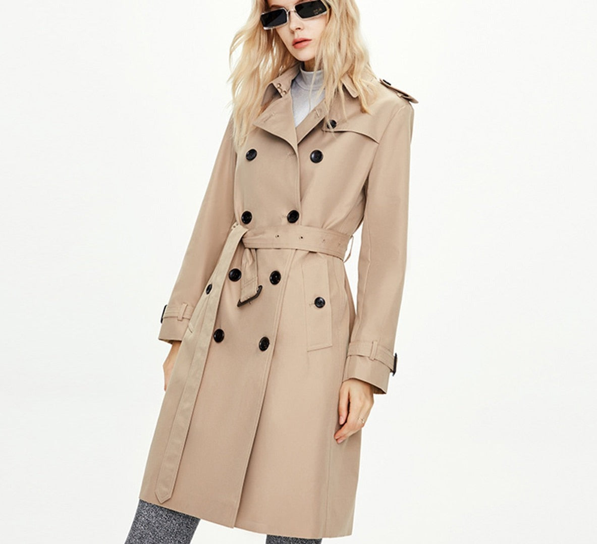 Waterproof Classic Double Breasted Trench Coats