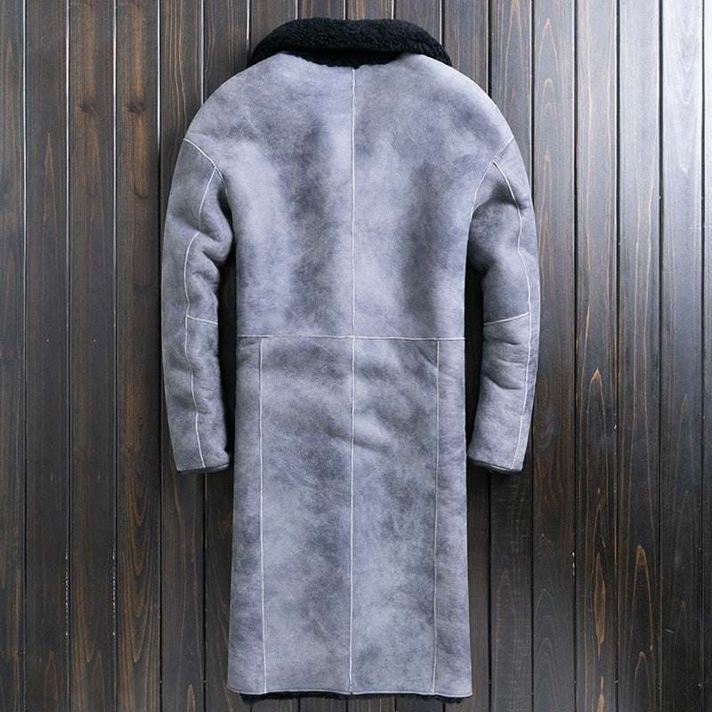 Genuine Leather Reversible Real Shearling Overcoat