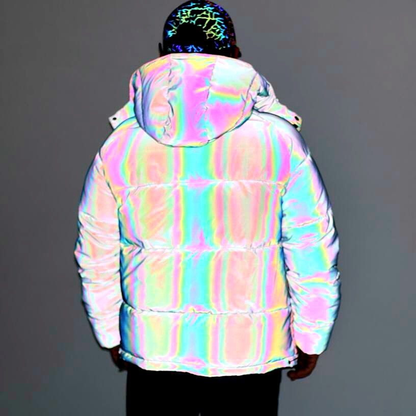 Rainbow Reflective Glow Hooded Jackets