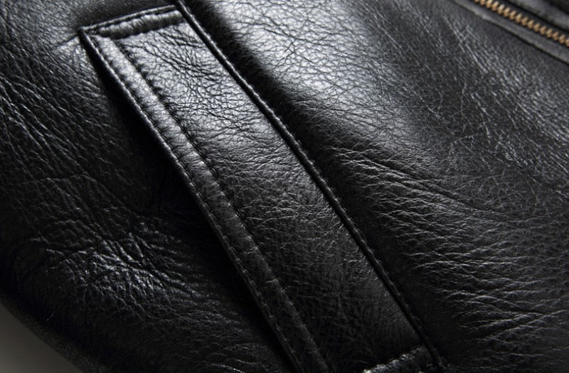 Genuine Leather Coats Shearling Lining Bombers