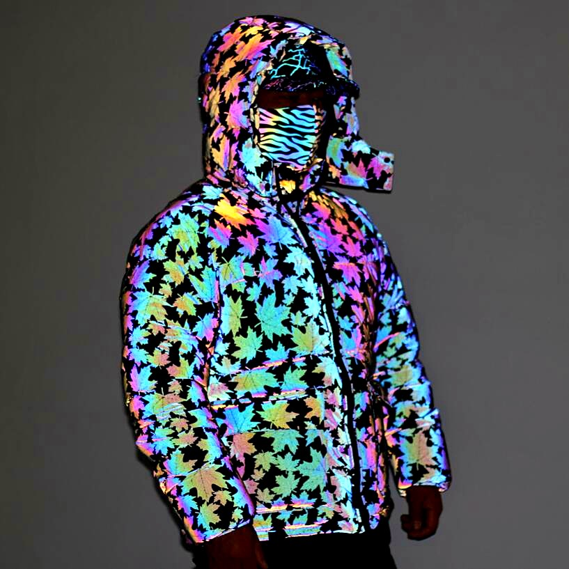 Rainbow Reflective Glow Hooded Jackets