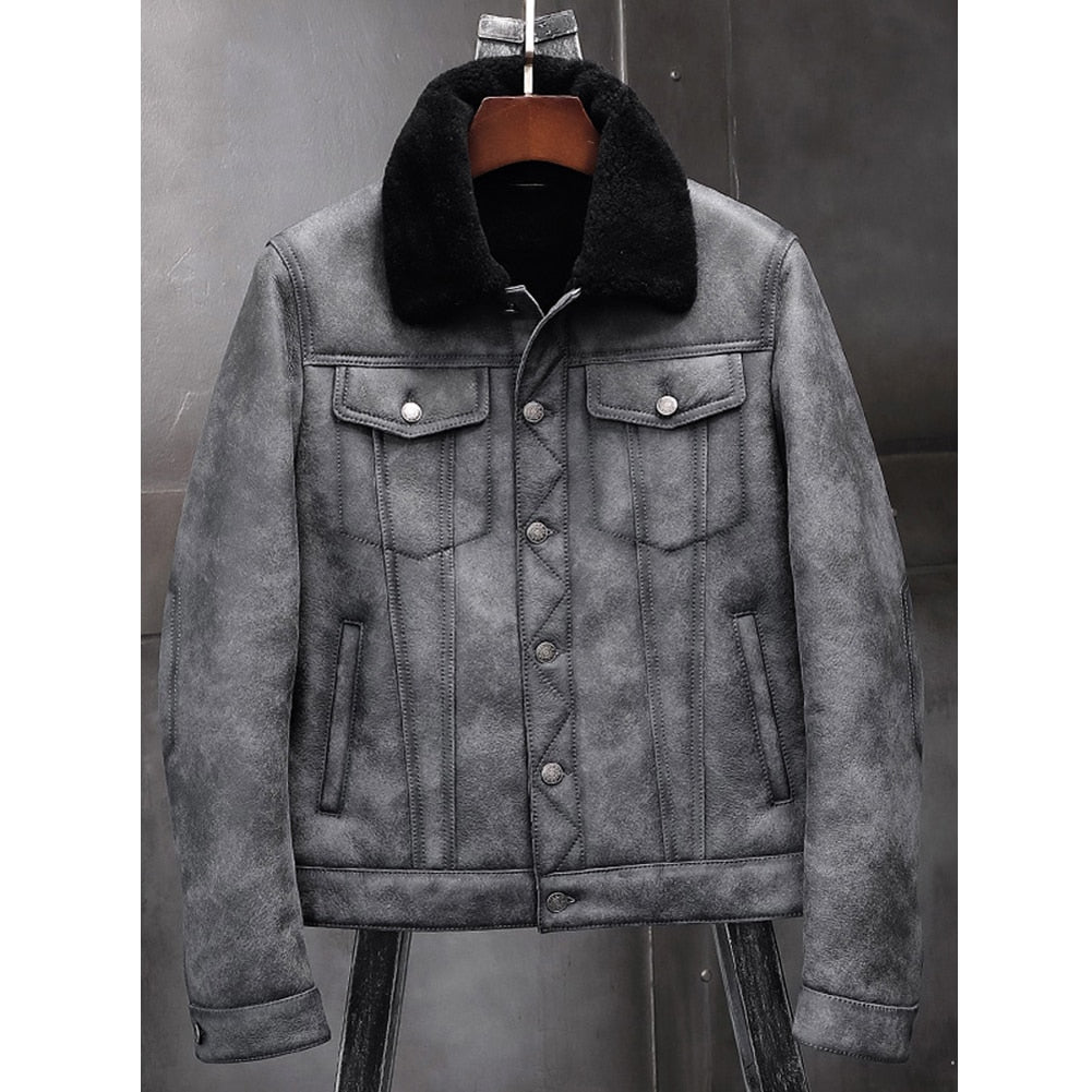 Genuine Leather Shearling B3 Aviator Bomber