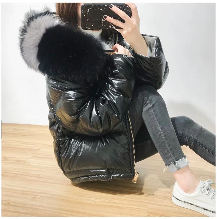 Metallic Real Fox Fur Parka Reversible Puff Jackets (Multi-Colors)