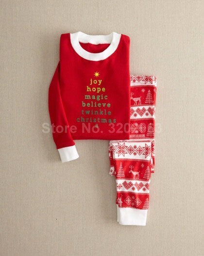 Print Christmas Family Matching Pajamas Sets