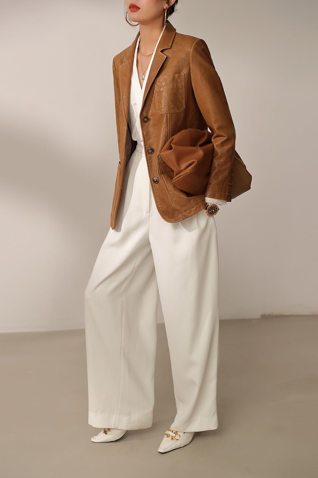 Genuine Leather Vintage Blazer Jackets