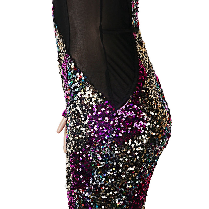 Glitter Sequin Long Sleeve Dresses