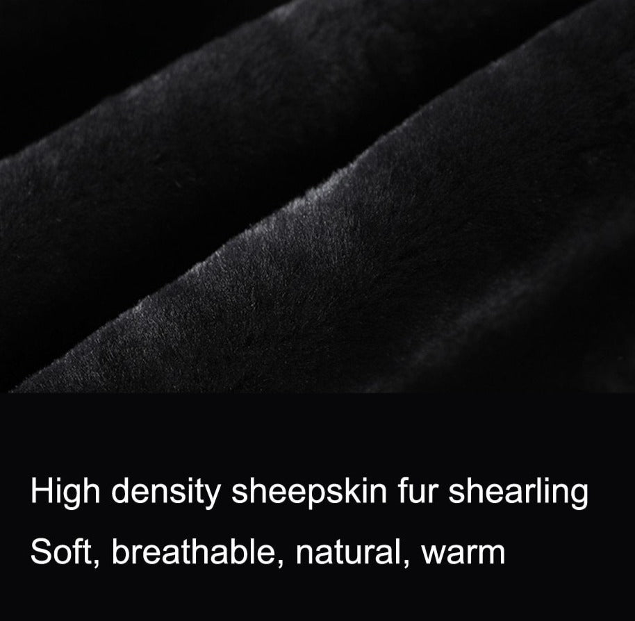 Real Shearling & Silver Fox Fur Hood Coats