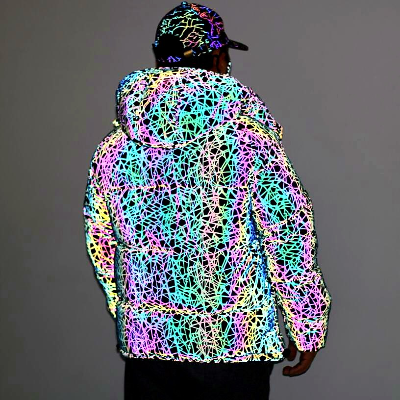 Rainbow Reflective Glow Hooded Jackets