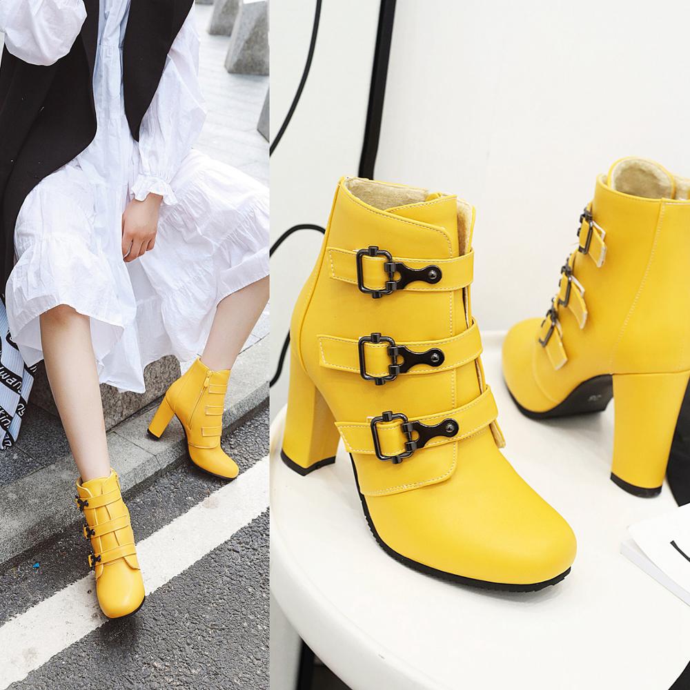Jana Heeled boots SoftLine-Yellow