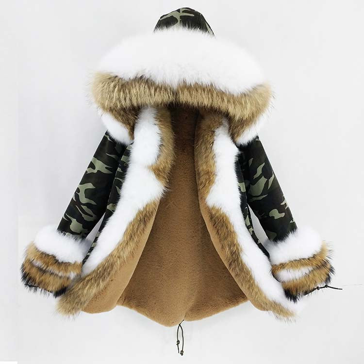 Real Fox Fur Big Collar Cuffs Parka Coats (Multi-Styles/Colors)