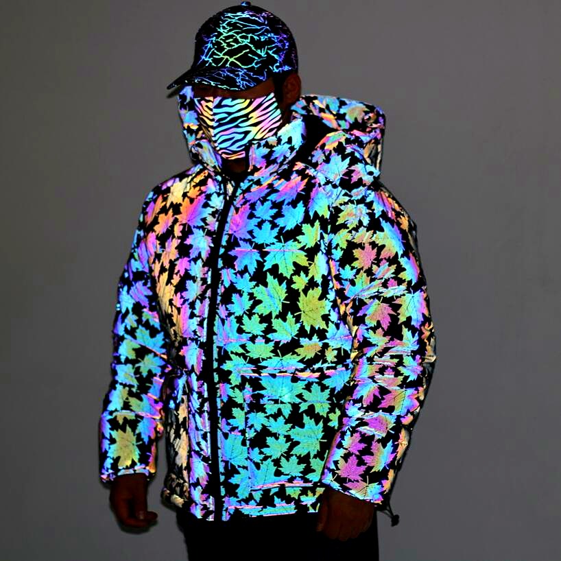 Rainbow Reflective Glow Hooded Jackets