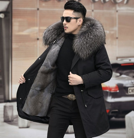 Real Mink Fur Liners Thick Parka Coats