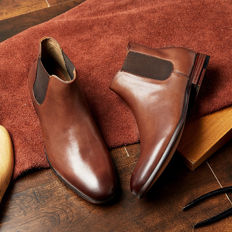 Genuine Leather Chelsea Boots