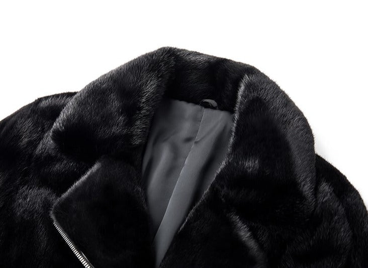 Black Genuine Mink Moto Luxx Jacket