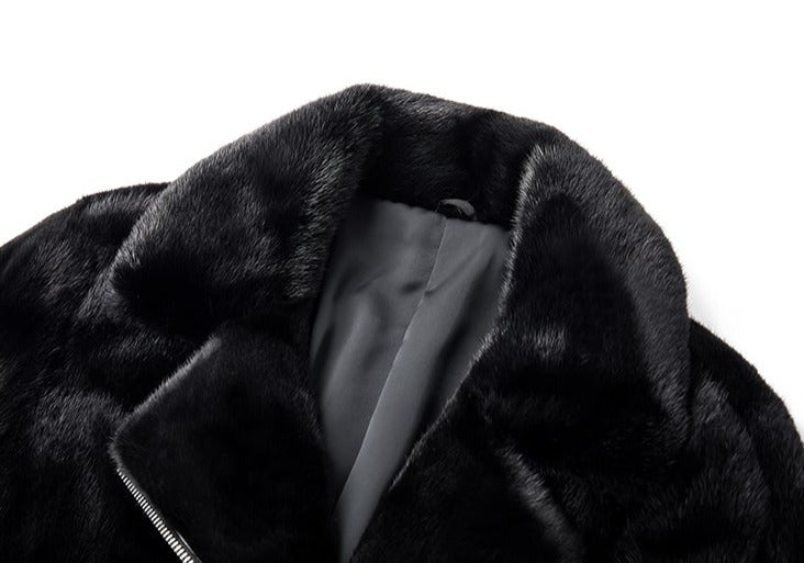 Black Genuine Mink Moto Luxx Jacket